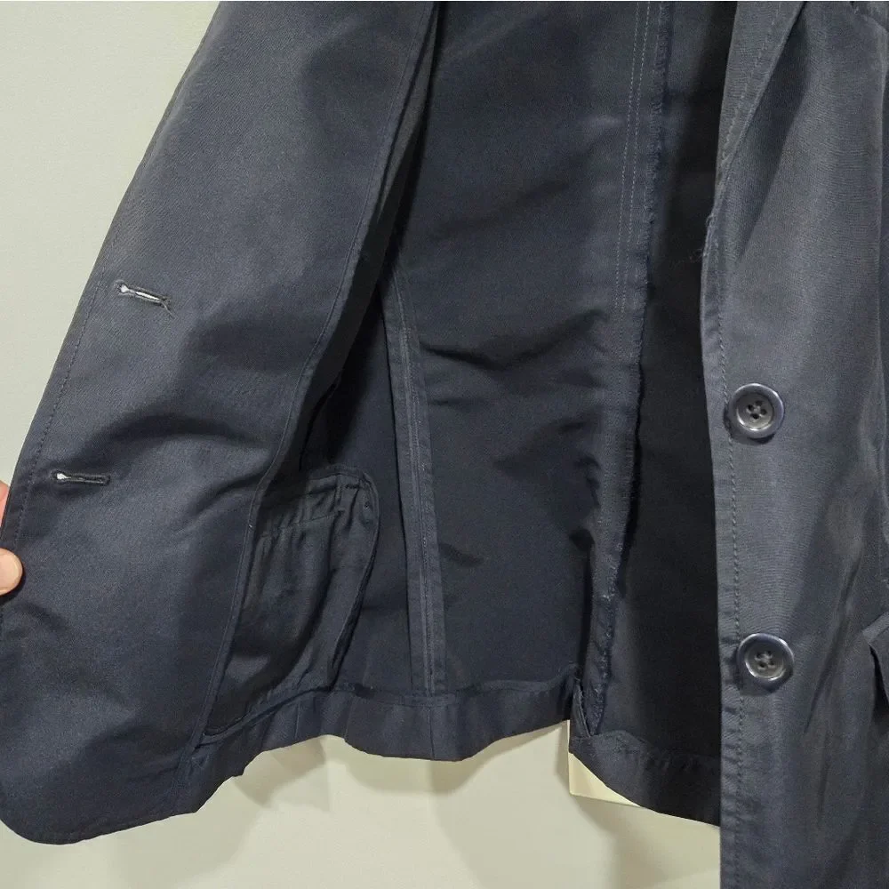 🐢 J. Crew Waterproof Rain Blazer Navy.  🌧️ ☔